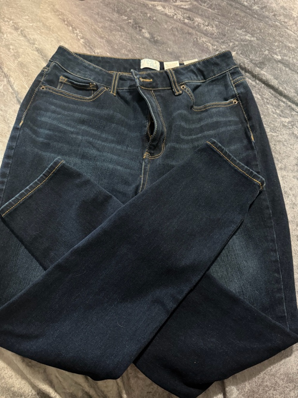 Girls Dark Wash Skinny Jeans - Deep Indigo